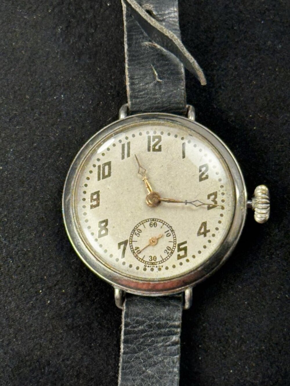 Gebruder Thiel Germany Manual Wind Military Style Wristwatch Small Seconds
